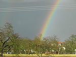 Ein heftiges Wintergewitter beschert uns einen herrlichen Regenbogen
