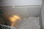 Die fertigen Wände an der Kellertreppe...