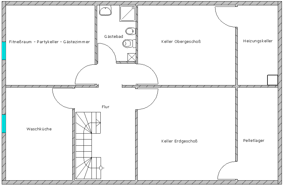 Plan des Kellergeschosses