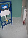 Auch das WC ist schon eingepackt...