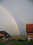 Wunderschöner Doppelregenbogen am Abend