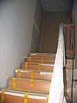 Die Decke ist hier bereits mit Rigips beplankt, am Nachmittag waren dann auch die Wände fertig