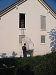 Der Wannenträger ist zu sperrig und paßt nicht durchs Treppenhaus...