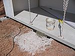 In der Mitte wird zusätzlich mit Beton unterfüttert