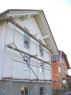 Das Haus ist verspachtelt